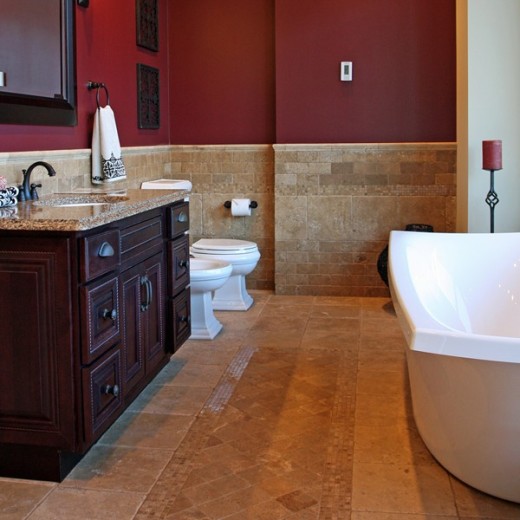 Bathroom floor and wall tile